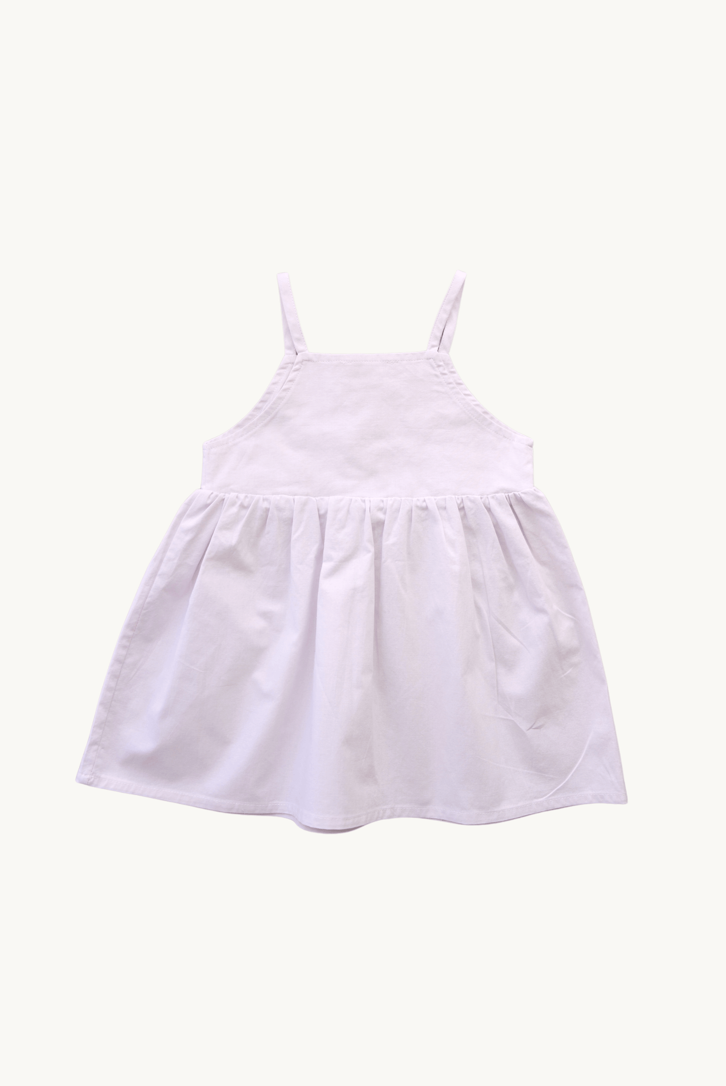 TARA Dress – Sleeveless, Shell Buttons, Lilac
