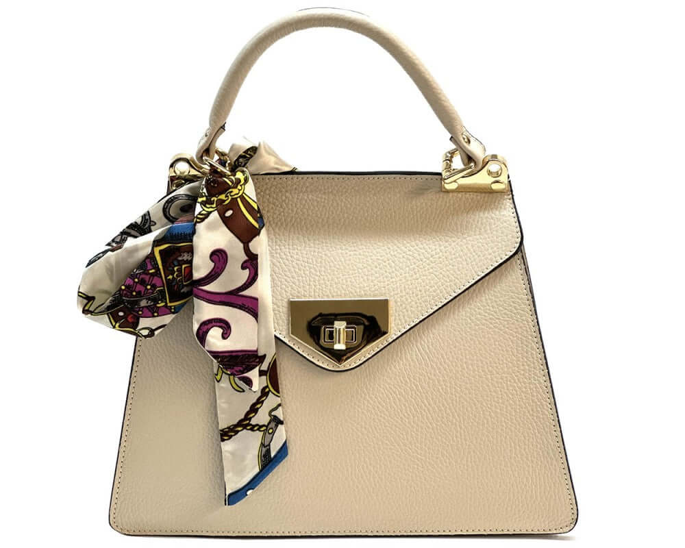 Lusso Italian Leather Handbag – Genuine Made in Italy Luxury Purse for Women, Classic Tote, Designer Shoulder Bag