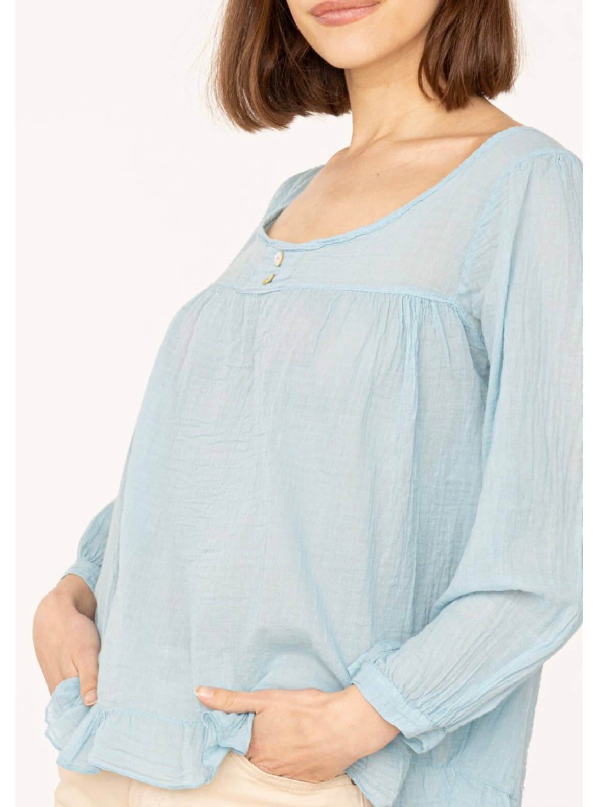 Italian Women’s Linen Top – One Size, Made in Italy, Eco-Friendly Care