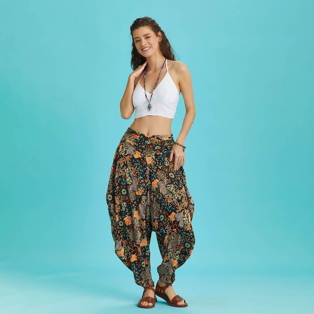 Floral Print Hippie Pants