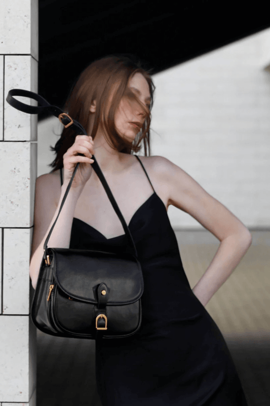 Vachetta Leather Saddle Bag