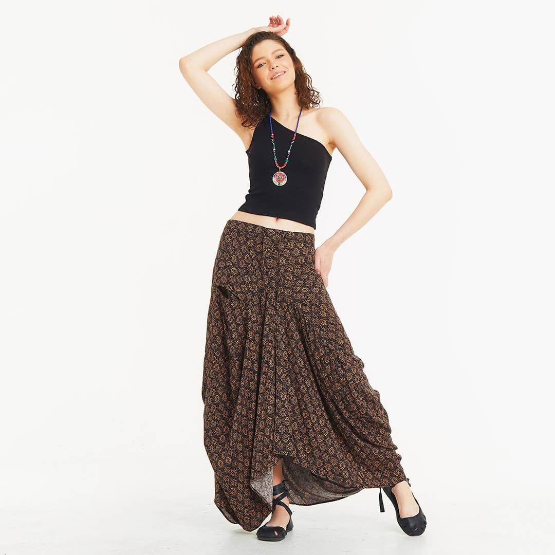 Waist Pocket Detail Long Skirt