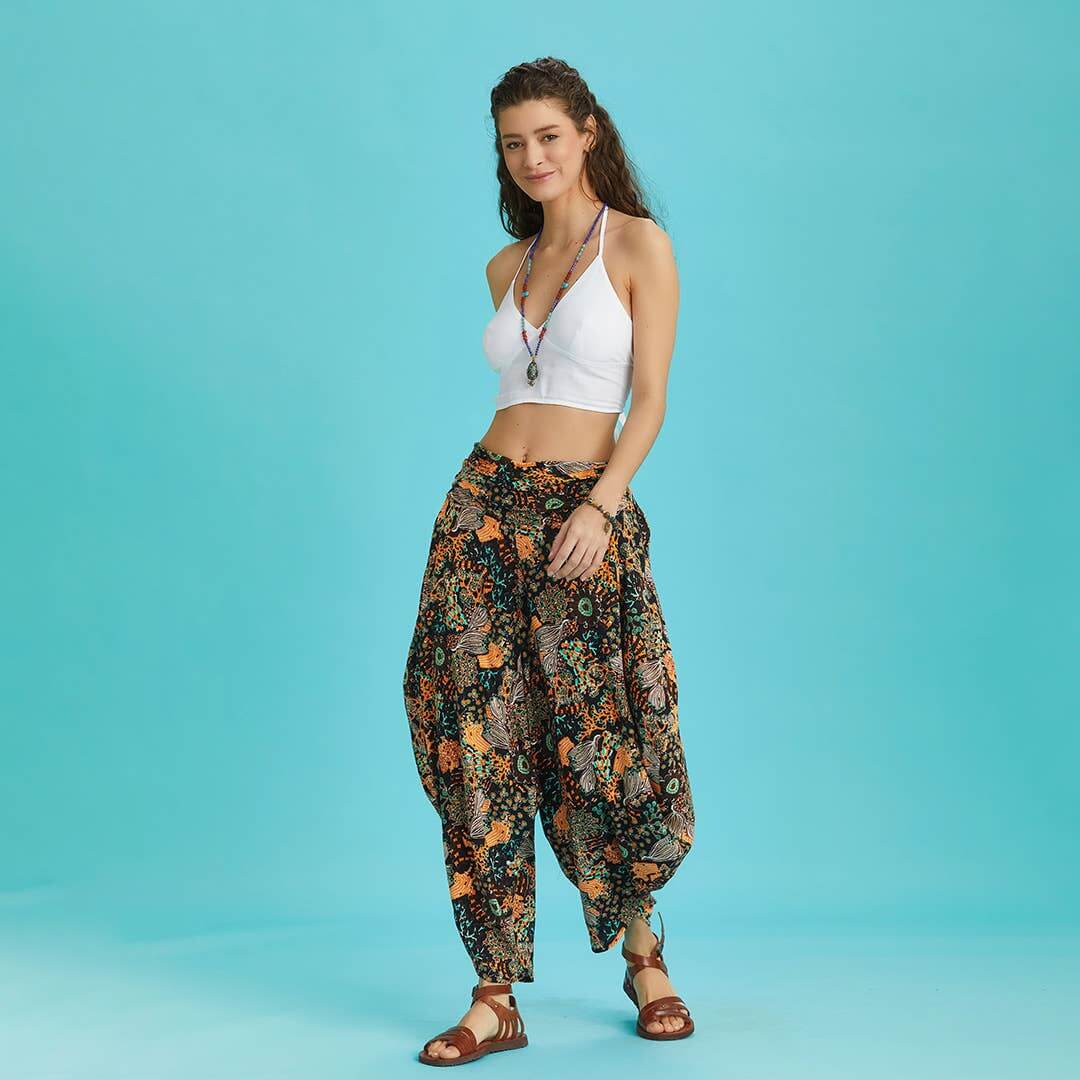 Floral Print Hippie Pants
