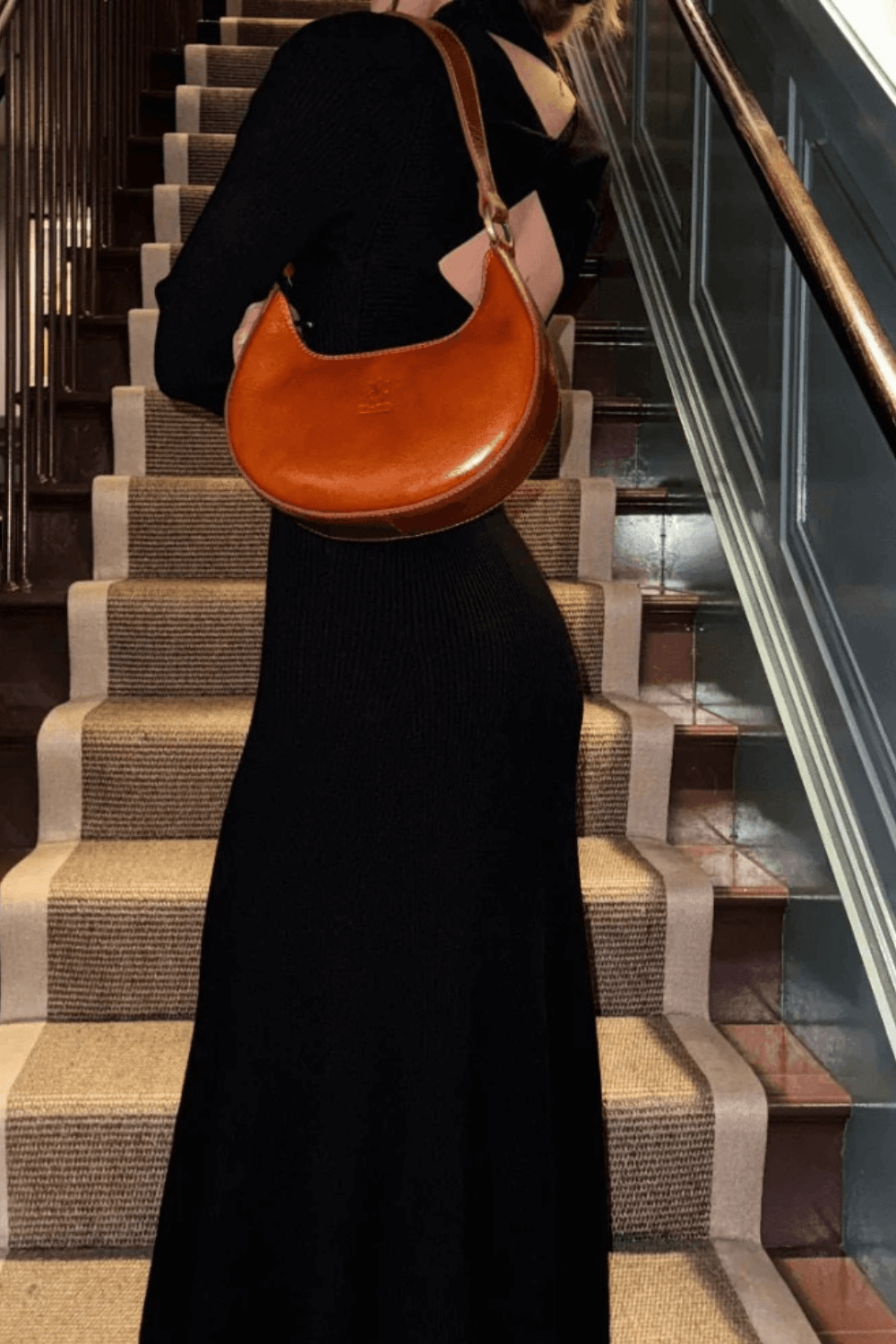 Crescent Leather Shoulder Bag