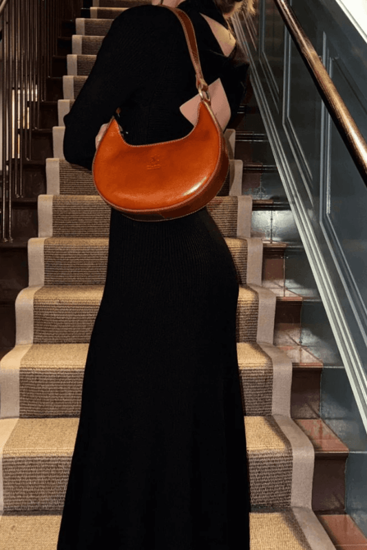 Crescent Leather Shoulder Bag