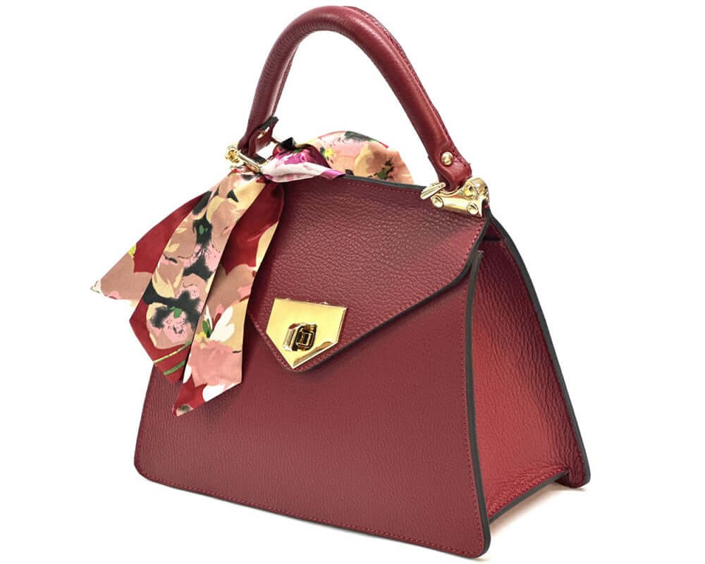Lusso Italian Leather Handbag – Genuine Made in Italy Luxury Purse for Women, Classic Tote, Designer Shoulder Bag