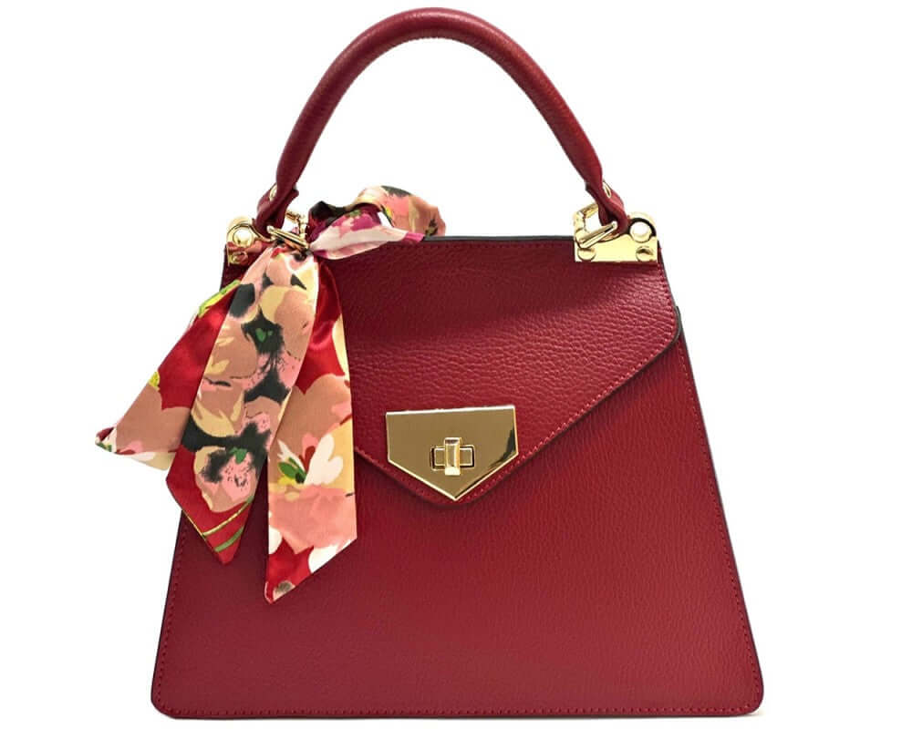 Lusso Italian Leather Handbag – Genuine Made in Italy Luxury Purse for Women, Classic Tote, Designer Shoulder Bag