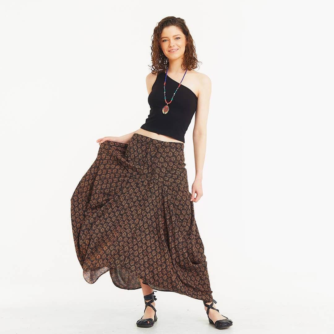 Waist Pocket Detail Long Skirt