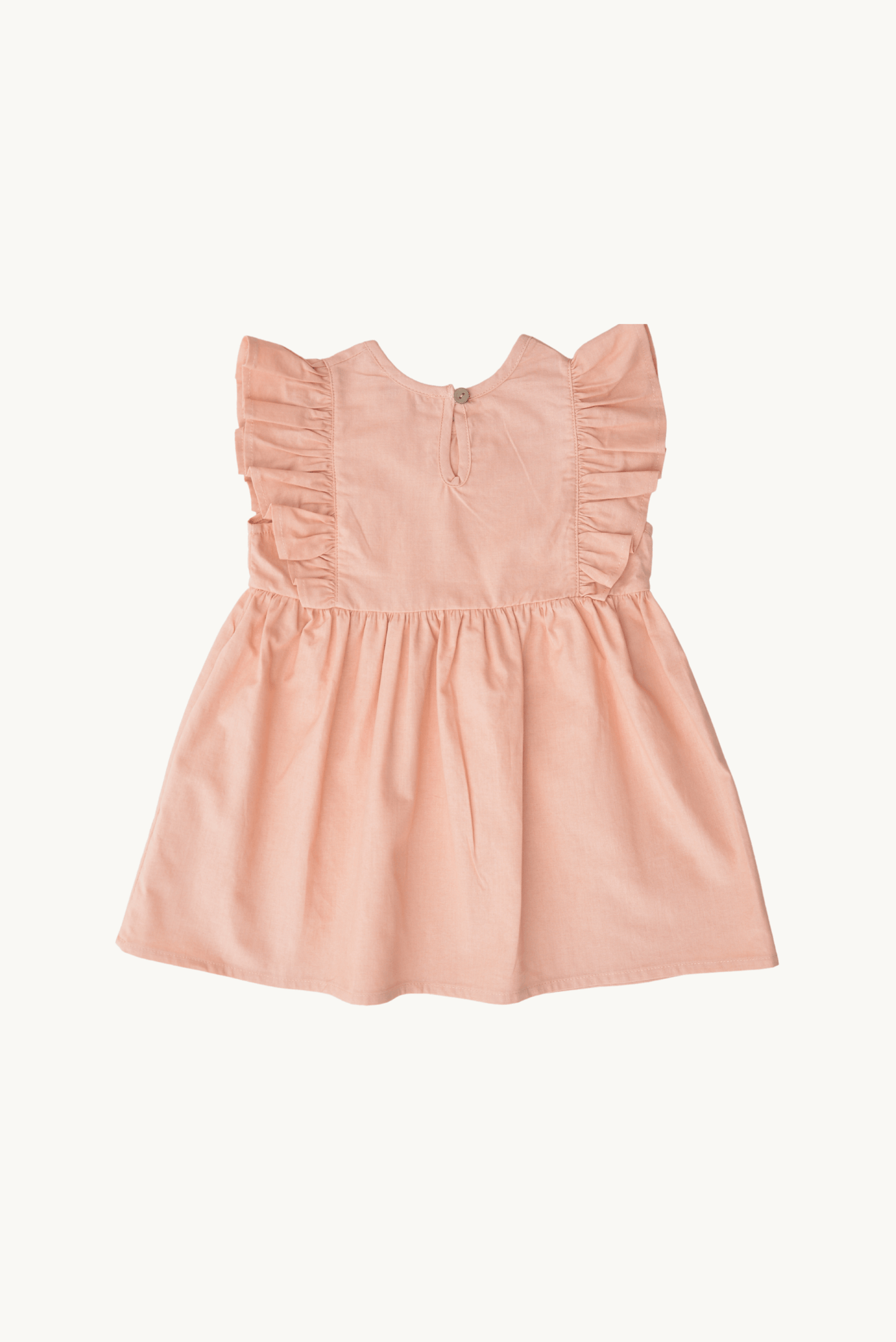 DINA Dress Apricot (18-24M Girls) – 100% Cotton, Ethical Kidswear