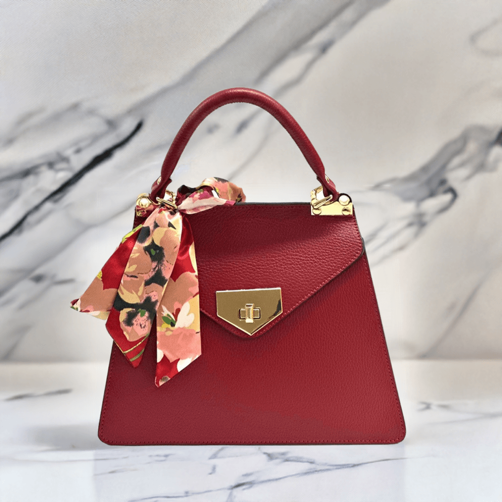 Lusso Italian Leather Handbag – Genuine Made in Italy Luxury Purse for Women, Classic Tote, Designer Shoulder Bag