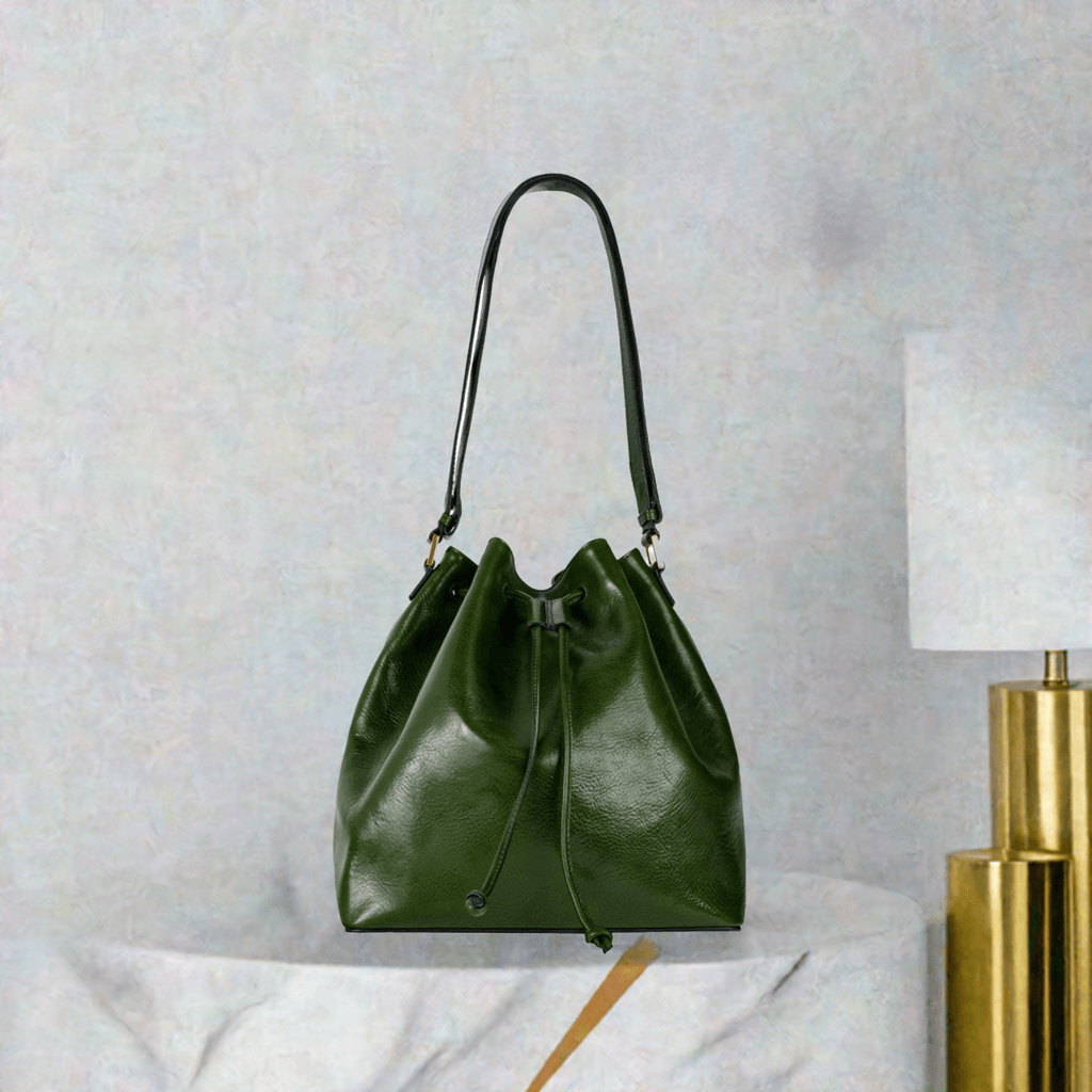 Elegant Vachetta Bucket Bag