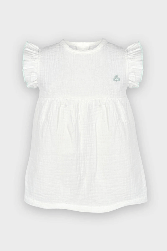 Organic Cotton Baby Dress with Frill Sleeves